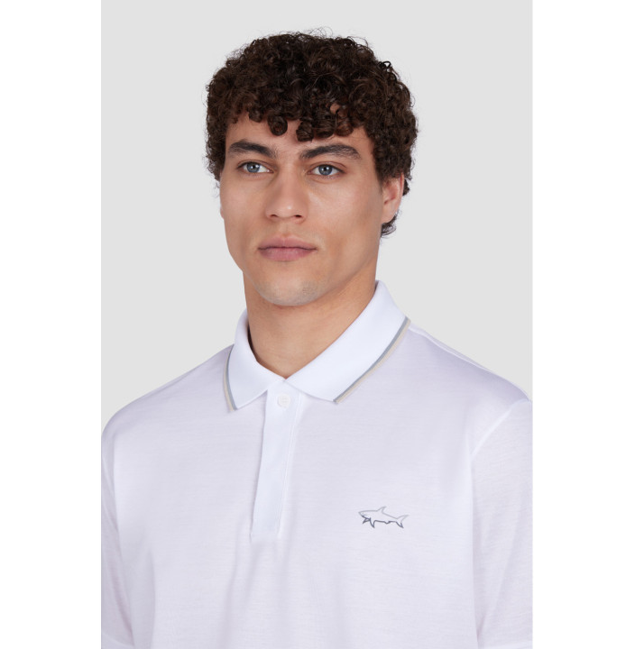 DOUBLE MERCERISED JERSEY COTTON POLO SHIRT