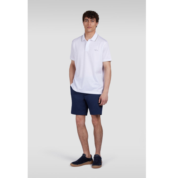 DOUBLE MERCERISED JERSEY COTTON POLO SHIRT
