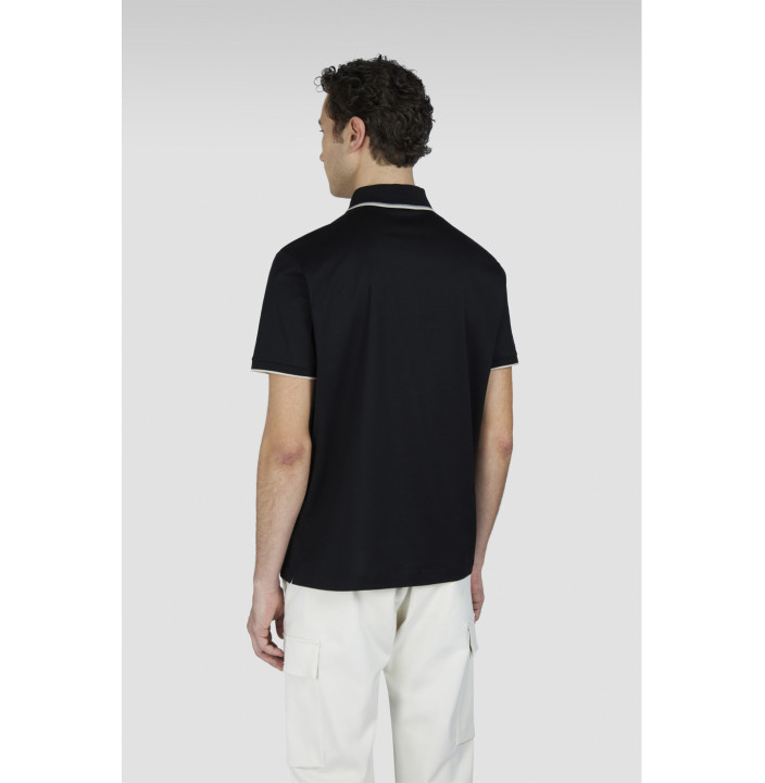 DOUBLE MERCERISED JERSEY COTTON POLO SHIRT