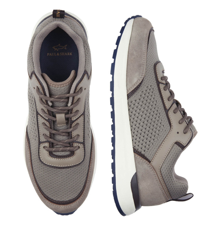 SNEAKERS IN KNIT E PELLE