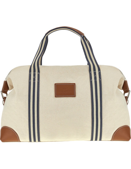 LEATHER BADGE CANVAS HOLDALL