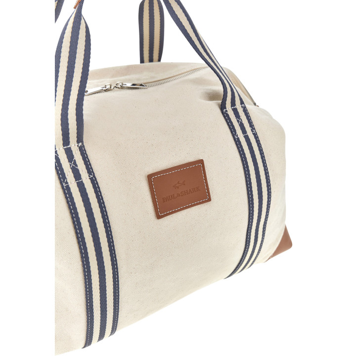 LEATHER BADGE CANVAS HOLDALL