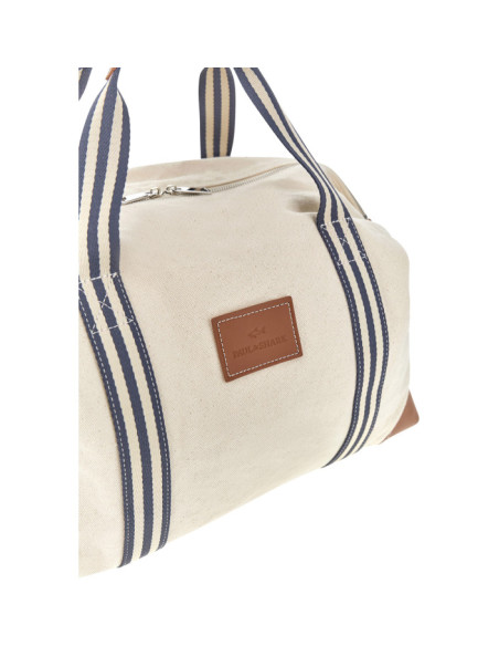 LEATHER BADGE CANVAS HOLDALL