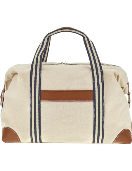 LEATHER BADGE CANVAS HOLDALL