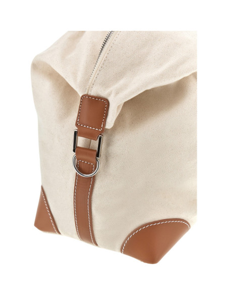 LEATHER BADGE CANVAS HOLDALL