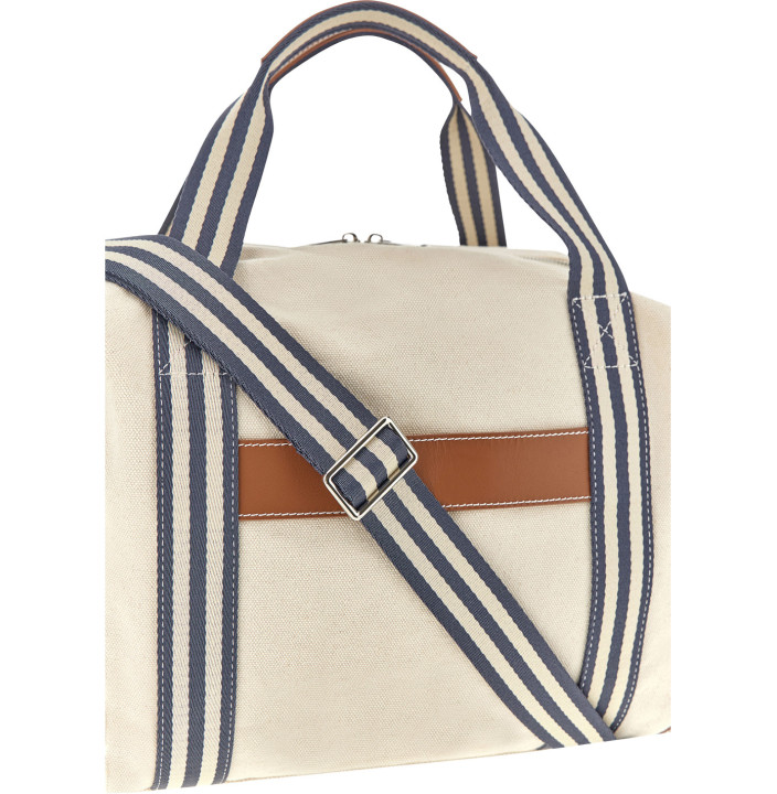 LEATHER BADGE CANVAS HOLDALL