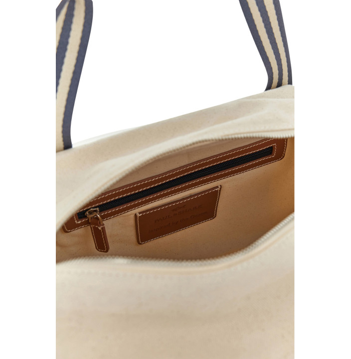 LEATHER BADGE CANVAS HOLDALL