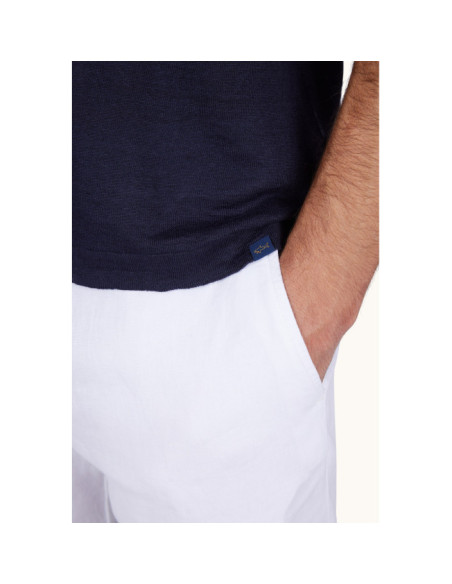 PURE LINEN OPEN COLLAR POLO SHIRT