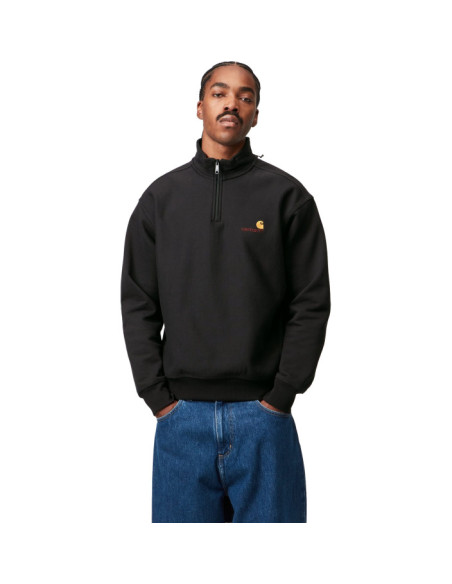 HALF ZIP AMERICAN SCRIPT SWEAT