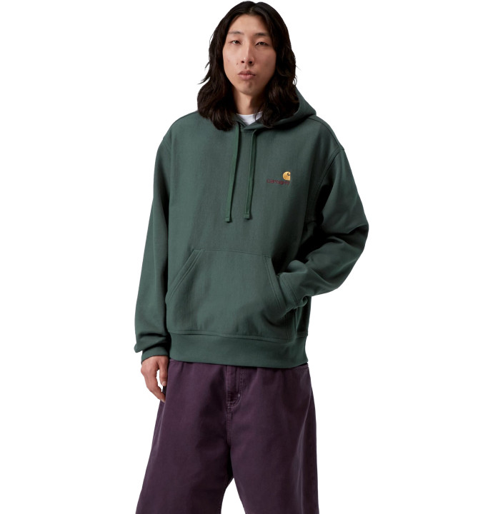 HOODED AMERICAN SCRIPT SWEAT