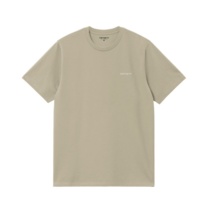 S/S SCRIPT EMBROIDERY T-SHIRT