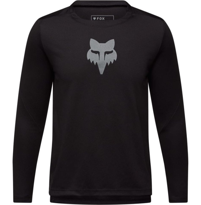 YTH RANGER LS JERSEY FOX HEAD [BLK]