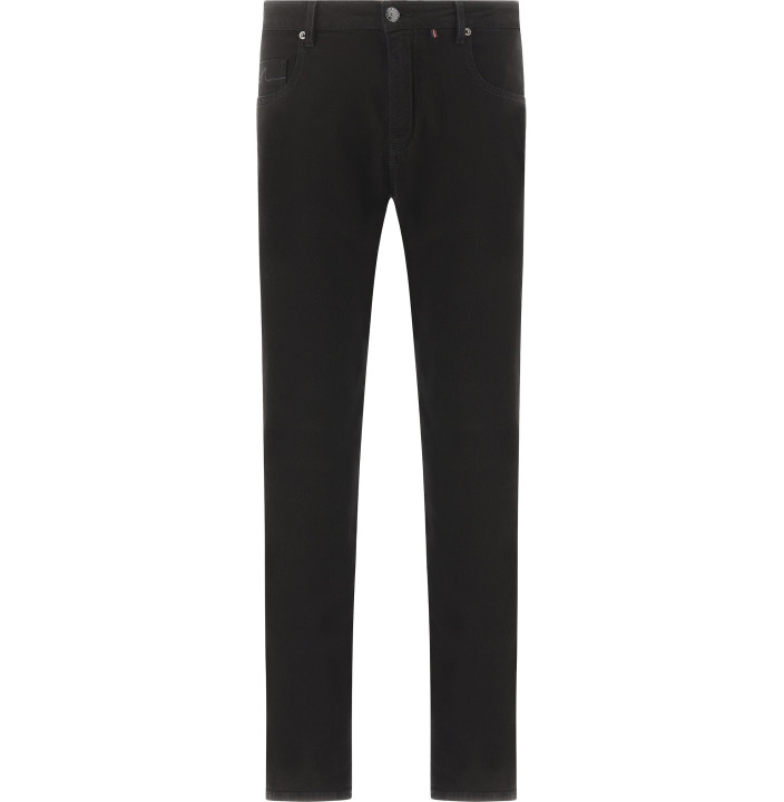 JEANS BLACK RIVET IN DENIM STRETCH ORGANICO