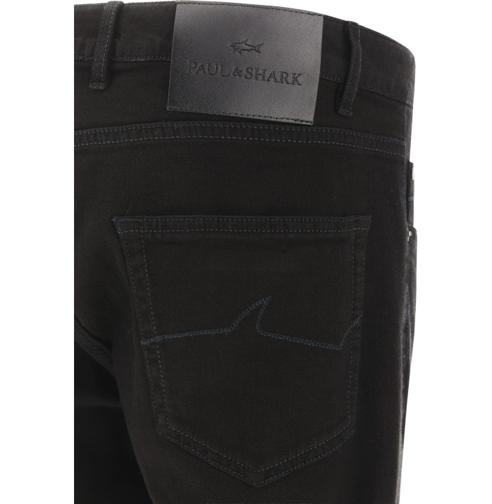 JEANS BLACK RIVET IN DENIM STRETCH ORGANICO