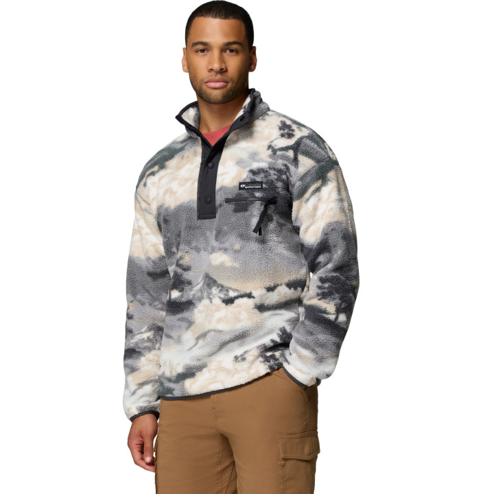 HELVETIA II PRINTED HALF SNAP FLEECE