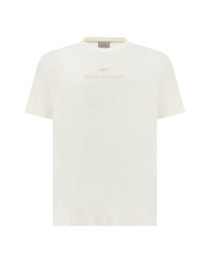 RIVIERA AQUA TOUCH COTTON T-SHIRT WITH LOGO EMBROIDERY