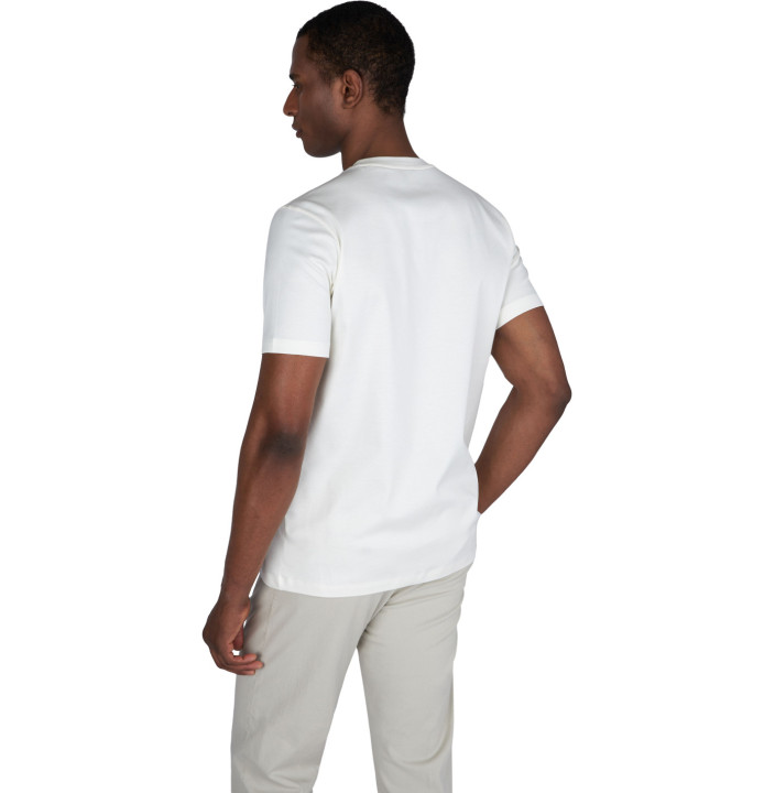 RIVIERA AQUA TOUCH COTTON T-SHIRT WITH LOGO EMBROIDERY