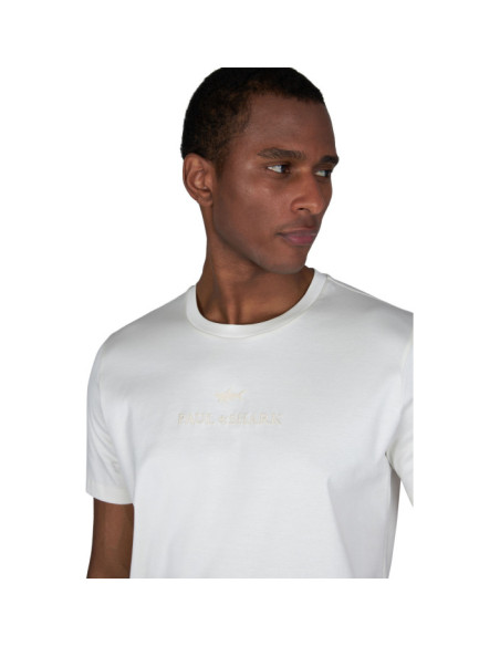 RIVIERA AQUA TOUCH COTTON T-SHIRT WITH LOGO EMBROIDERY