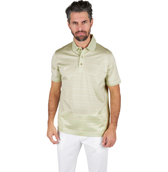 DOUBLE MERCERISED COTTON JERSEY POLO SHIRT