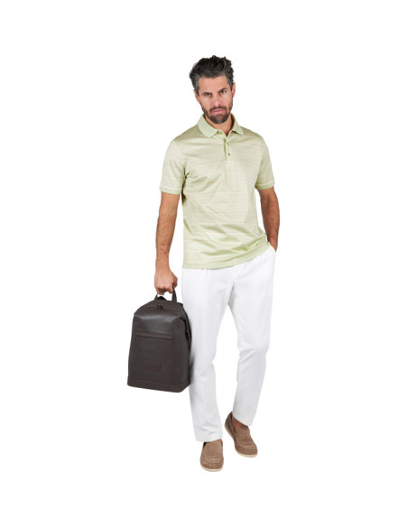 DOUBLE MERCERISED COTTON JERSEY POLO SHIRT