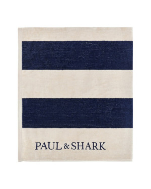 P&S EMBROIDERED COTTON-TERRY STRIPED BEACH TOWEL