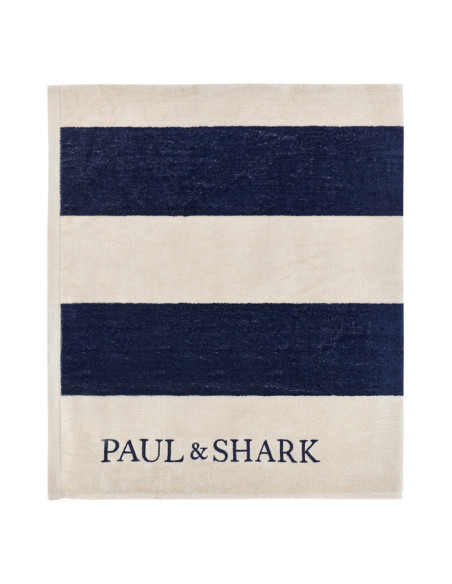 P&S EMBROIDERED COTTON-TERRY STRIPED BEACH TOWEL
