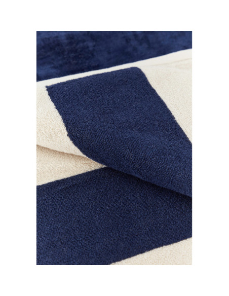 P&S EMBROIDERED COTTON-TERRY STRIPED BEACH TOWEL