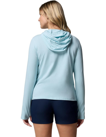 COLUMBIA WOMEN'S SUN TREK LONG SLEEVE HOODIE
