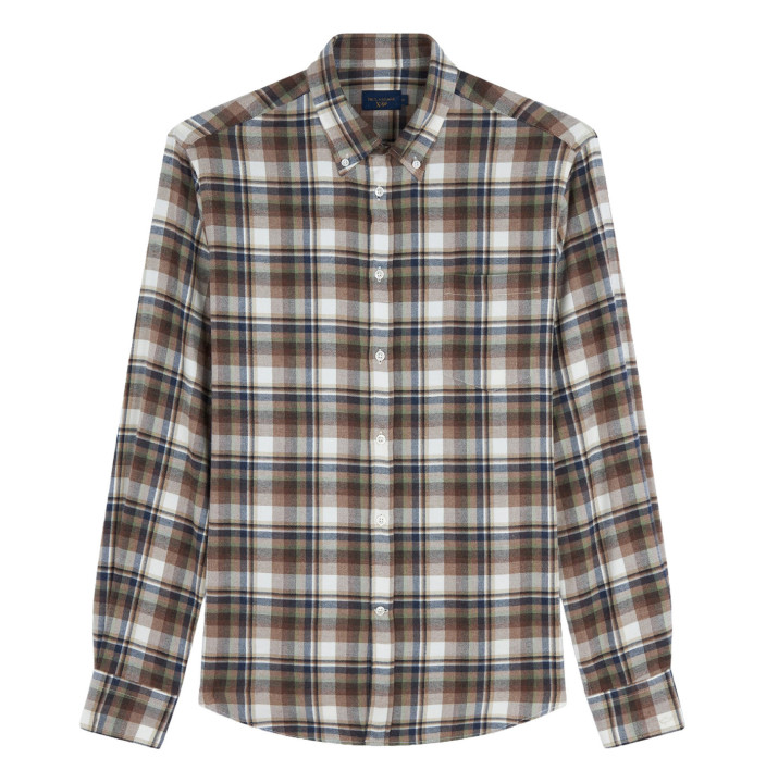 CAMICIA XSOFT IN FLANELLA DI COTONE