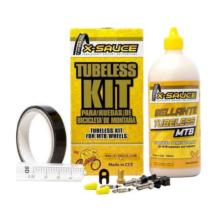X-SAUCE KIT TUBELESS MTB V. FINA - CINTA NEGRA 25mm.