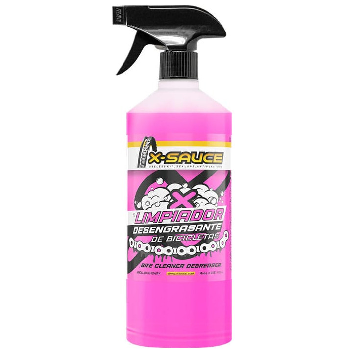 X-SAUCE LIMPIADOR DESENGRASANTE DE BICICLETAS 900 ML  ROSA 