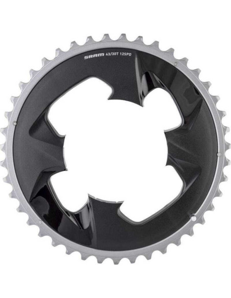 SRM PLATO ROAD FORCE WIDE  AXS  2X12 43T 94 BCD POLAR GREY W