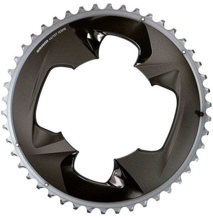 SRM PLATO ROAD FORCE  AXS  2X12 46T 107 BCD POLAR GREY WITH