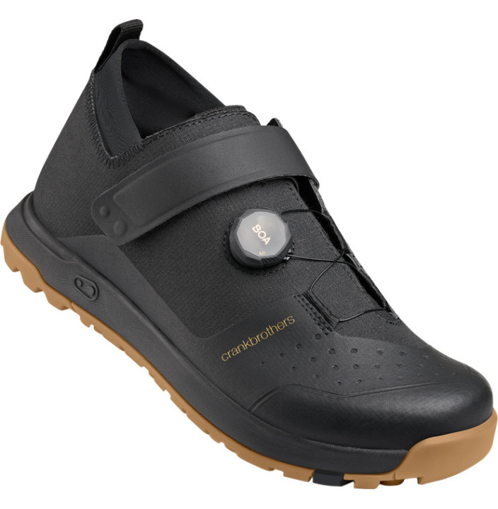 CRANK BROTHERS SHOES MALLET TRAIL BOA BLACK/GOLD - GUM OUTSOLE 42