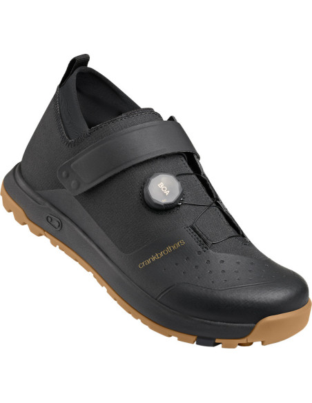 CRANK BROTHERS SHOES MALLET TRAIL BOA BLACK/GOLD - GUM OUTSOLE 42