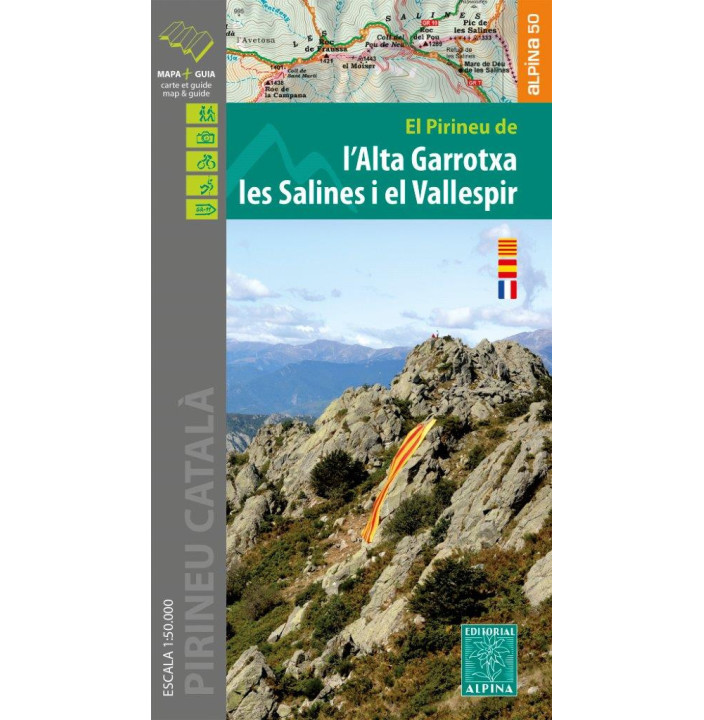Mapa+carpeta excursionista SALINES-VALLESPIR-ALTA GARROTXA