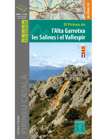 Mapa+carpeta excursionista SALINES-VALLESPIR-ALTA GARROTXA