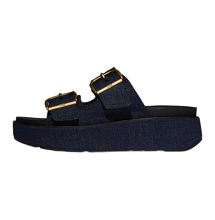 GEN-FF MAX BUCKLE TWO-BAR DENIM SLIDES