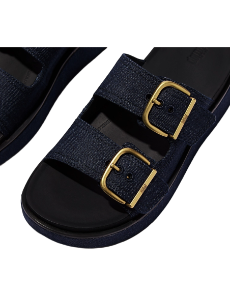 GEN-FF MAX BUCKLE TWO-BAR DENIM SLIDES