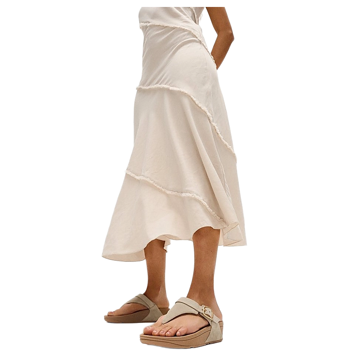 LULU BUCKLE SUEDE TOE-POST SANDALS