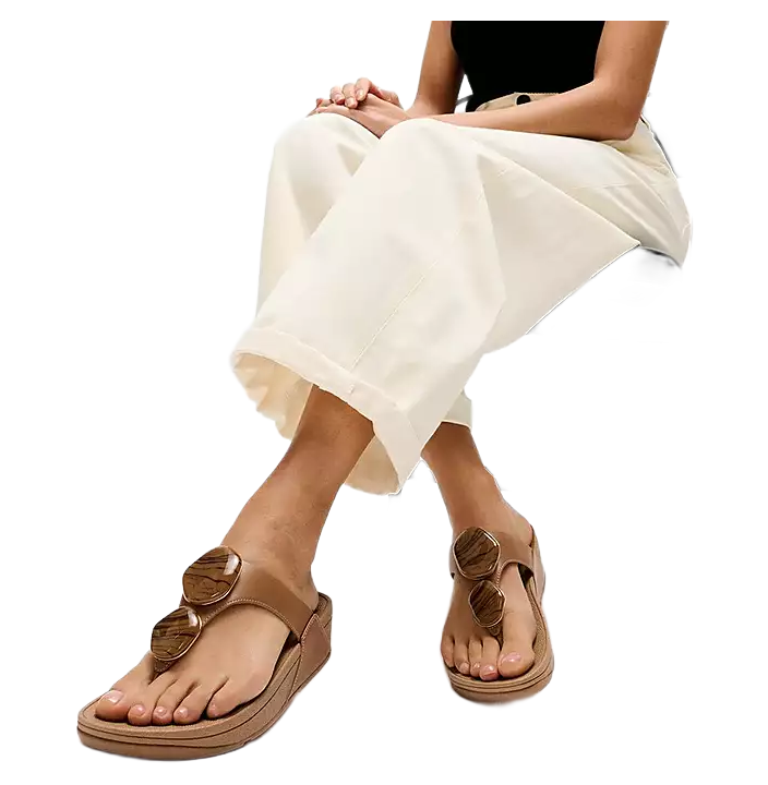 LULU MARBLED-STONE TOE-POST SANDALS