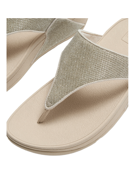 LULU SHIMMERGLITZ TOE-POST SANDALS - PLATFORM SANDALS