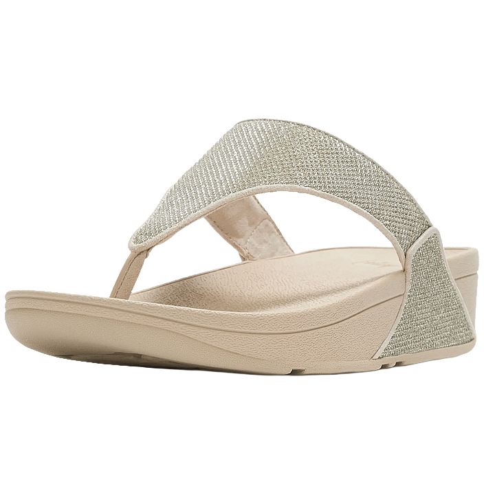 LULU SHIMMERGLITZ TOE-POST SANDALS - PLATFORM SANDALS