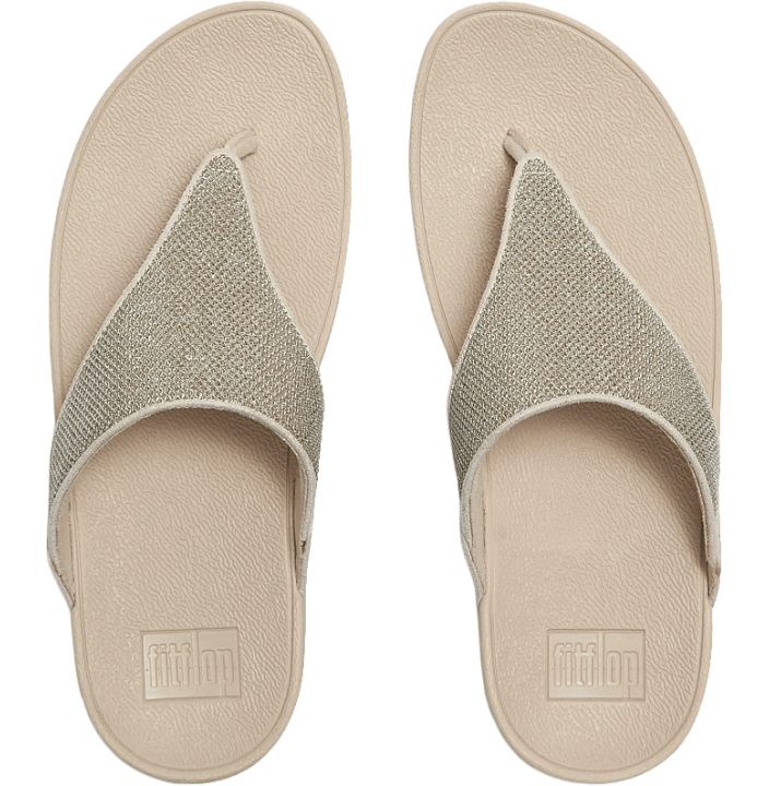 LULU SHIMMERGLITZ TOE-POST SANDALS - PLATFORM SANDALS