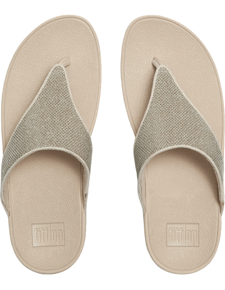 LULU SHIMMERGLITZ TOE-POST SANDALS - PLATFORM SANDALS