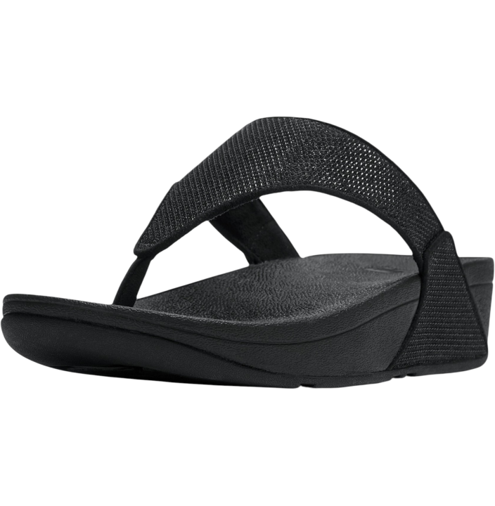 LULU SHIMMERGLITZ TOE-POST SANDALS