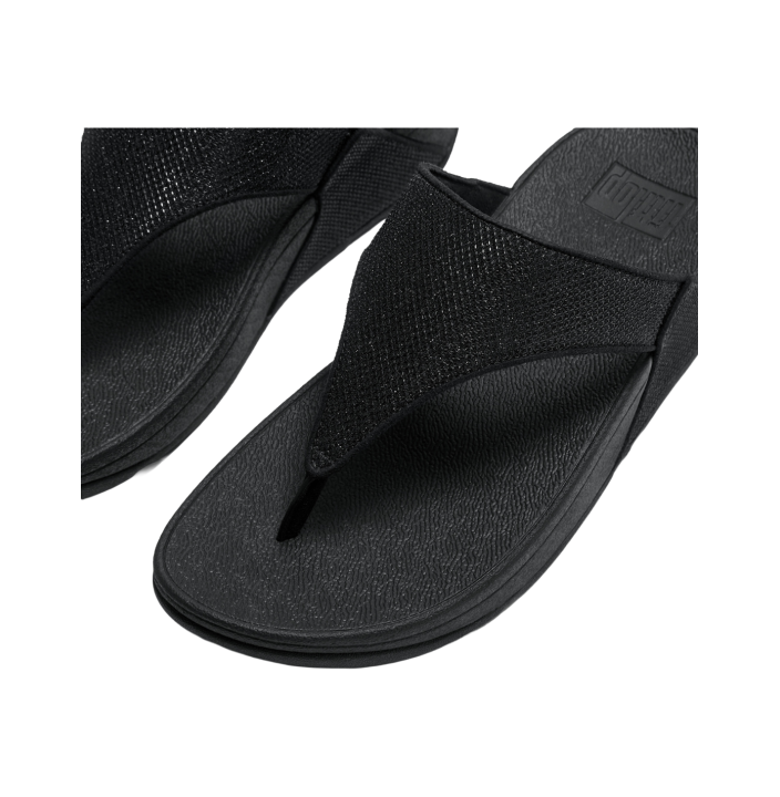 LULU SHIMMERGLITZ TOE-POST SANDALS