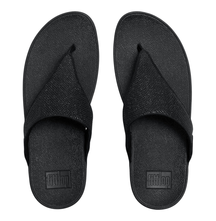 LULU SHIMMERGLITZ TOE-POST SANDALS