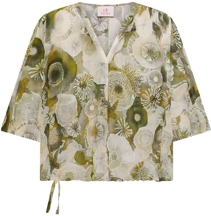 ALLOVER COTTON MUSLIN BLOUSE