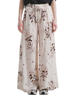 ALLOVER CRINKLED VISCOSE WIDE PANTS